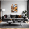 Autumn Mountain Snowfall Living Room Demo