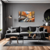 Autumn Mountain Snowfall Living Room Demo