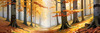 Printable Art of Beech Forest in Autumn with Golden Leaves