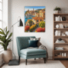 Autumnal Italian Seaside Living Room Demo