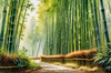Realistic Bamboo Grove With Wind Rustling Printable Art