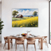 Barn Amidst Yellow Fields Dining Room Demo