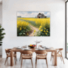 Barn Amidst Yellow Fields Dining Room Demo