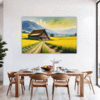 Barn Amidst Yellow Fields Dining Room Demo