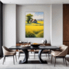 Barn Amidst Yellow Fields Dining Room Demo