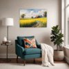 Barn Amidst Yellow Fields Living Room Demo