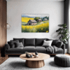 Barn Amidst Yellow Fields Living Room Demo
