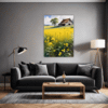Barn Amidst Yellow Fields Living Room Demo