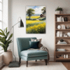 Barn Amidst Yellow Fields Living Room Demo