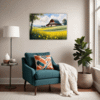 Barn Amidst Yellow Fields Living Room Demo