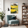 Barn Amidst Yellow Fields Living Room Demo