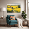 Barn Amidst Yellow Fields Living Room Demo