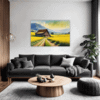 Barn Amidst Yellow Fields Living Room Demo