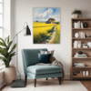 Barn Amidst Yellow Fields Living Room Demo
