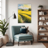 Barn Amidst Yellow Fields Living Room Demo