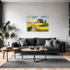 Barn Amidst Yellow Fields Living Room Demo
