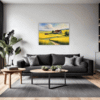 Barn Amidst Yellow Fields Living Room Demo