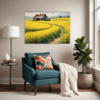 Barn Amidst Yellow Fields Living Room Demo