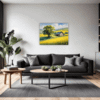 Barn Amidst Yellow Fields Living Room Demo