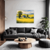 Barn Amidst Yellow Fields Living Room Demo