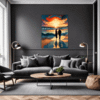 Beach Sunset Stroll Living Room Demo
