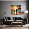 Beach Sunset Stroll Living Room Demo