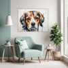 Beagle Abstract Art Living Room Demo
