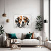 Beagle Abstract Art Living Room Demo