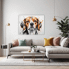 Beagle Abstract Art Living Room Demo