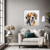 Beagle Abstract Art Living Room Demo