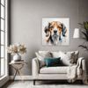 Beagle Abstract Art Living Room Demo