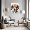 Beagle Abstract Art Living Room Demo