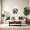 Beagle Abstract Art Living Room Demo
