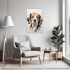 Beagle Abstract Art Living Room Demo