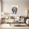 Beagle Abstract Art Living Room Demo