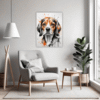 Beagle Abstract Art Living Room Demo