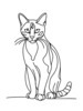 Minimalist Line Art of Bengal Cat in Playful Stance