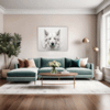 Berger Blanc Sketch Living Room Demo