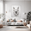 Berger Blanc Sketch Living Room Demo