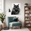 Black Maine Coon Living Room Demo