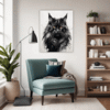 Black Maine Coon Living Room Demo