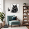 Black Maine Coon Living Room Demo