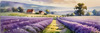 Serene Lavender Field Swaying in Breeze with Pastel Sky Landscape Print