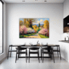 Blossom-lined Country Road Dining Room Demo