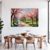 Blossom-lined Country Road Dining Room Demo