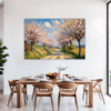 Blossom-lined Country Road Dining Room Demo