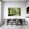 Blossom-lined Country Road Dining Room Demo