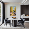 Blossom-lined Country Road Dining Room Demo