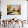 Blossom-lined Country Road Dining Room Demo