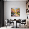 Blossom-lined Country Road Dining Room Demo